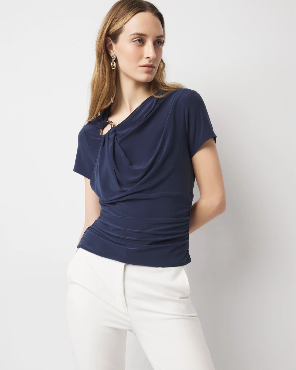 公式サイト Top Draped Detail Shoulder | Market Black House White トップス